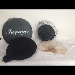 Suzanne hat and other fancy hat and comb piece